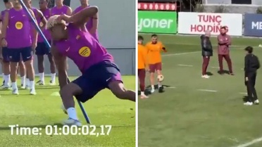 Barcelona ve Galatasaray'ın antrenman görüntüleri olay oldu