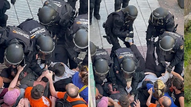 İspanya'da 87 yaşındaki kadının evinden tahliyesi sokakları karıştırdı: Polis göstericilere müdahale etti