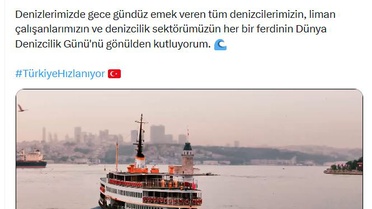 Bakan Uraloğlu, Dünya Denizcilik Günü'nde denizci ve liman çalışanlarına mesaj verdi