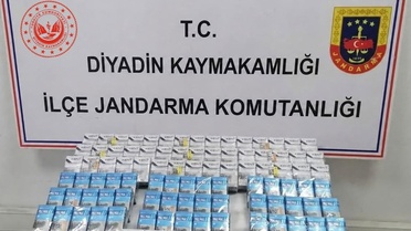Ağrı Diyadin'de jandarma denetiminde 190 paket gümrük kaçağı sigara ele geçirildi