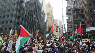 New York'ta binlerce kişi Netanyahu'yu protesto etti, polis BM'ye yaklaştırmadı