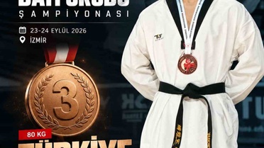 Muğlalı sporcu Semih Karabacak, İzmir'de 80 kiloda bronz madalya kazandı