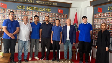 Tokat'ta lise öğrencilerden gazilere ziyaret