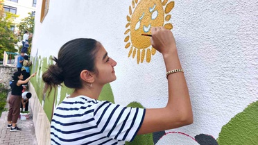 Tunceli Çemişgezek'te anaokulu duvarları çizgi karakterlerle süslendi