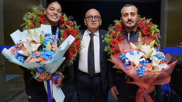 Avrupa şampiyonu milli boksör Havvanur Kethüda, Trabzon'da coşkuyla karşılandı
