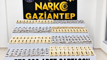 Gaziantep'te ikamete düzenlenen operasyonda 572 bin uyuşturucu hap ele geçirildi