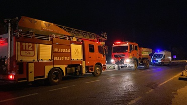 Kırklareli Lüleburgaz'da otluk yangını, yaklaşık 2 saatlik çalışmayla söndürüldü