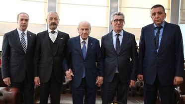 Sarallar ve Şahinler aileleri, MHP Genel Başkanı Bahçeli ile tarihi buluşma yaptı