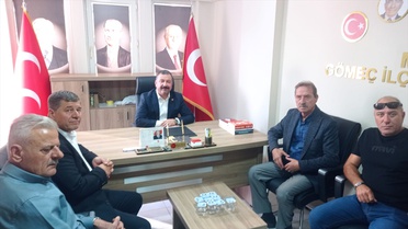 MHP'li Yüksel, Gömeç İlçe Başkanı Arslan'a ziyarette 'Terörsüz Türkiye' mesajı verdi