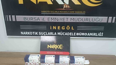 Bursa İnegöl'de operasyonda 224 sentetik ecza ele geçirildi, şahıs gözaltına alındı