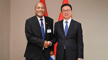 Han Zheng, BM'de Kiribati lideriyle görüşerek ilişkileri güçlendirme çağrısı yaptı