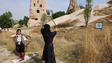 Uçhisar'daki okçuluk festivalinin beşincisi 250 sporcuyla başladı