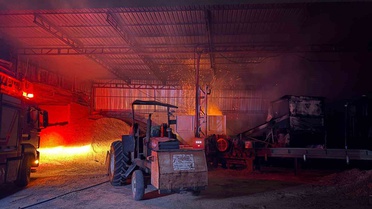 Kayseri'de kereste fabrikasındaki talaş briketleme makinası yangını söndürüldü
