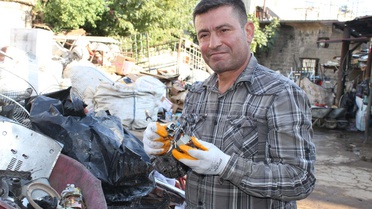 Hatay Reyhanlı'da sanatçı 50 bin parça atıkla Büyük İskender heykelini tamamladı