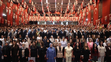 Tek listeyle gidilen MHP Mardin kongresinde Ferhan Bozkuş yeniden il başkanı seçildi
