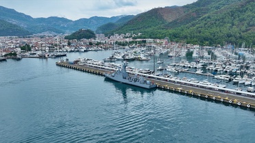 TCG Zıpkın, Preveze Deniz Zaferi'nin 488. yıl dönümünde Marmaris'te ziyarete açıldı