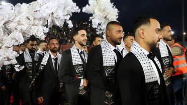Batı Şeria'da toplu nikah töreni 88 Filistinli gelin ve damadı buluşturdu