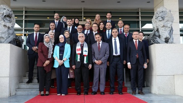 AYM Başkanı Özkaya, Filistinli yargı heyetini ağırladı, Gazze zulmünü kınadı