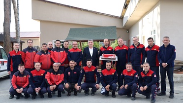 Bolu Gerede'de Belediye Başkanı Allar, itfaiye personelinin İtfaiye Haftası'nı kutladı