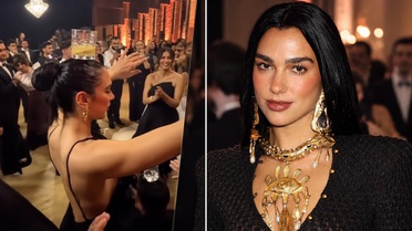 Dua Lipa kuzeninin düğününde döktürdü! Başındaki bardakla dans etti
