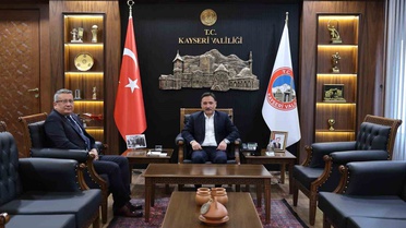 Kayseri Valisi Çiçek, Zonguldak'tan atanan İl Emniyet Müdürü Ergen'i kabul etti