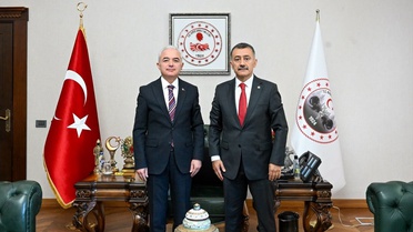 Kırklareli Valisi Uğur Turan, İl Emniyet Müdürü Mustafa Çakır'ı makamında kabul etti