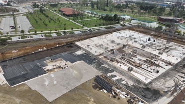 Kocaeli Büyükşehir'in Gebze Millet Bahçesi'ndeki cami projesinde inşaat sürüyor