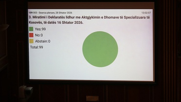 Kosova Meclisi Lahey'deki UÇK cezalarını kınayan bildiriyi oybirliğiyle kabul etti