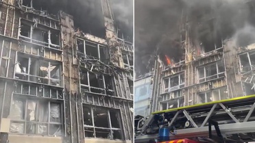 Rusya insanlarla dolu iş merkezini küle çevirdi! Görüntüler korkunç