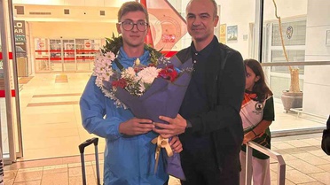 Avrupa şampiyonu milli okçu Şahanoğlu, Kahramanmaraş'ta bayraklarla karşılandı