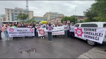 Edirne Emekliler Derneği eylem yaptı, emeklilerin yüzde 85'i açlık sınırı altında