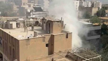 Mardin Nusaybin'de binada çıkan yangında mahsur kalan 2 kişi tahliye edildi