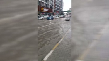 Sinop'ta sağanak nedeniyle Gelincik Mahallesi'ndeki cadde ve sokaklar gölete döndü