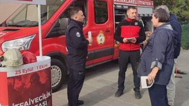 Kırklareli'de İtfaiye Haftası'nda vatandaşlar yangın konusunda bilgilendirildi