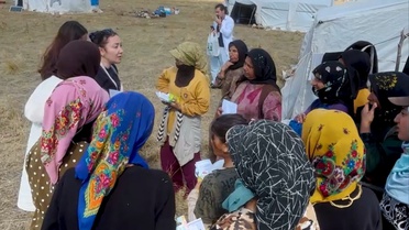 Konya Derebucak'ta Gembos Ovası'nda tarım işçileri ve aileleri muayene edildi