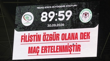 Konyaspor ile Filistin Milli Takımı arasındaki maç tüm dünyaya mesaj vererek bitti