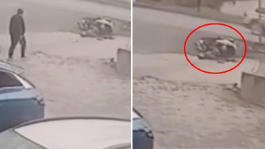 Alkollü motosikletli ters yönde ilerlerken böyle düştü! Durumu ağır