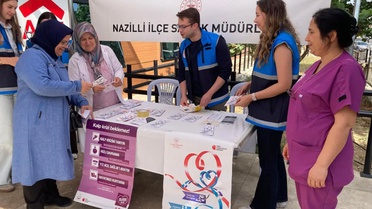 Nazilli'de kalp sağlığı için stant açan İlçe Sağlık Müdürlüğü 9 öneride bulundu