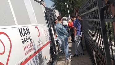 Sarıgöl Meslek Yüksekokulu öğrencileri Türk Kızılayı'nın kan bağışına destek verdi