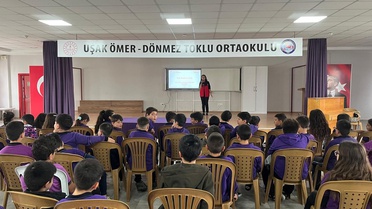 Uşak Tarım ve Orman Müdürlüğü, Ömer Dönmez Toklu Ortaokulunda gıda israfı eğitimi verdi