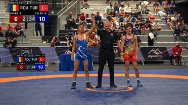 Berat Çelik U15 Balkan Güreş Şampiyonası'nda 10-0 ile bronz madalya kazandı