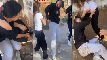Liseli kızların şoke eden görüntüsü: Çeşmede ıslatıp, yerde sürükleyerek darbettiler