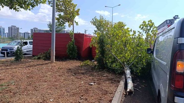 Diyarbakır Sur'da 4 araçlı kazada devrilen kamyonda sıkışan sürücüyü itfaiye kurtardı
