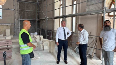 İskenderun Kaymakamı ve Vakıflar Bölge Müdürü, restorasyon süren kiliseleri inceledi