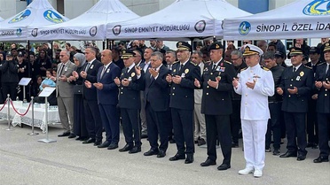 Tekne kazasında ölen polis memuru Yetiş için Sinop Polisevi'nde tören düzenlendi
