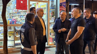 Aydın İl Emniyet Müdürü Karaduman, Efeler'de uygulama noktasını ziyaret etti