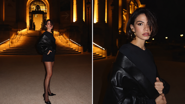 Demet Özdemir Paris gecelerinde! Siyah minili pozunu peş peşe paylaştı