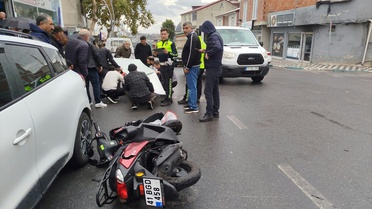 Kocaeli Dilovası'nda devrilen motosikletten yaralanan sürücü hastaneye kaldırıldı