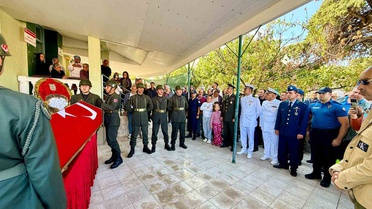 73 yaşındaki Kıbrıs Gazisi Ali Yay, Karaburun'da askeri törenle toprağa verildi