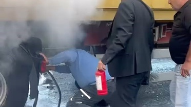 Bolu'da tırın lastikleri tutuştu, alevler beton mikseri suyuyla söndürüldü